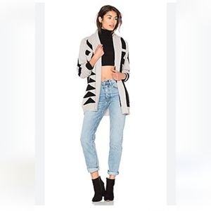 Wool Cashmere blend open Berit cardigan sweater